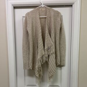 Altar'd State Cream Fringed Cardigan